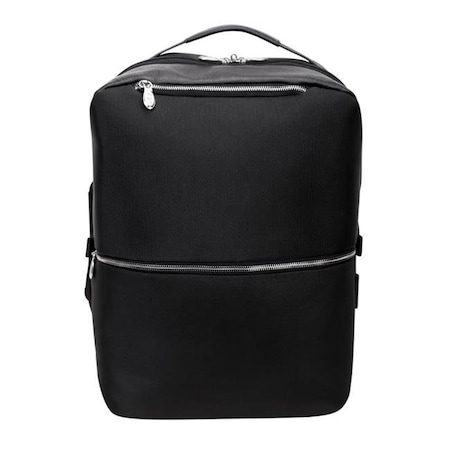 McKlein USA 78875 17 In. U Series East Side Nylon 2-in-1 Laptop & Tablet Convertible Travel Backpack & Cross-Body; Black